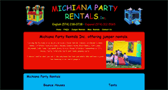 Desktop Screenshot of michianapartyrentals.com
